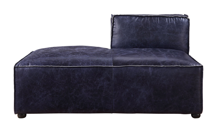 Birdie Modular - Chaise in Vintage Blue Top Grain Leather