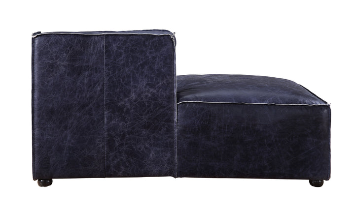 Birdie Modular - Chaise in Vintage Blue Top Grain Leather