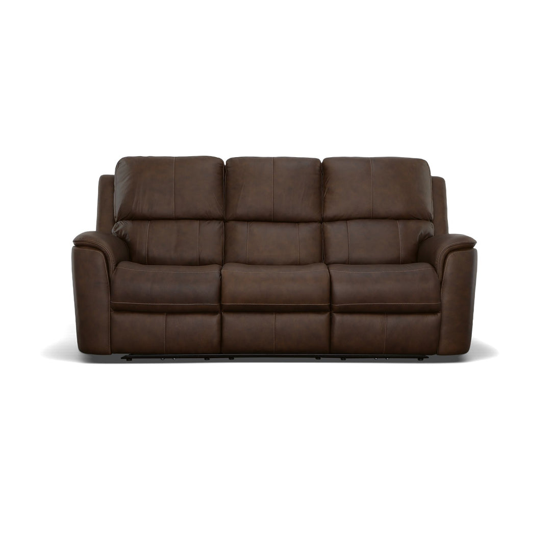 Flexsteel 1041-62PH-94671 Henry  Power Reclining Sofa With Power Headrests & Lumbar  Burnt Umber