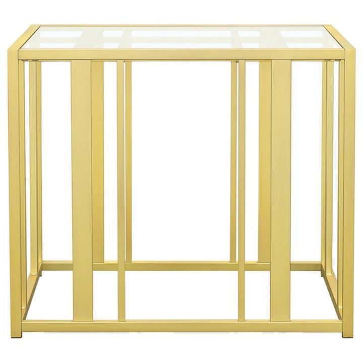 Adri - 3 Piece Coffee And End Table Set - Matte Brass