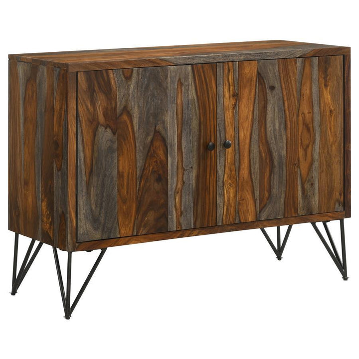 Coaster Furniture Macon - 2 Door Sheesham Wood Storage Accent Cabinet - Gray