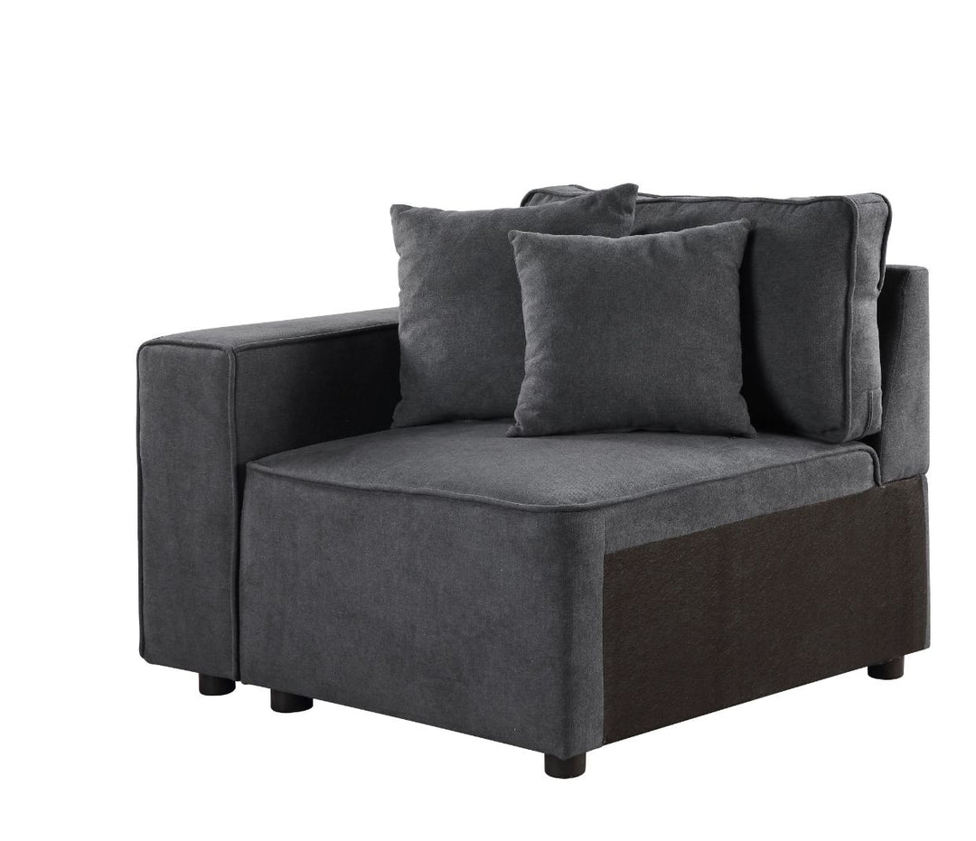 Silvester Modular - Armrest (Set-2) in Gray Fabric
