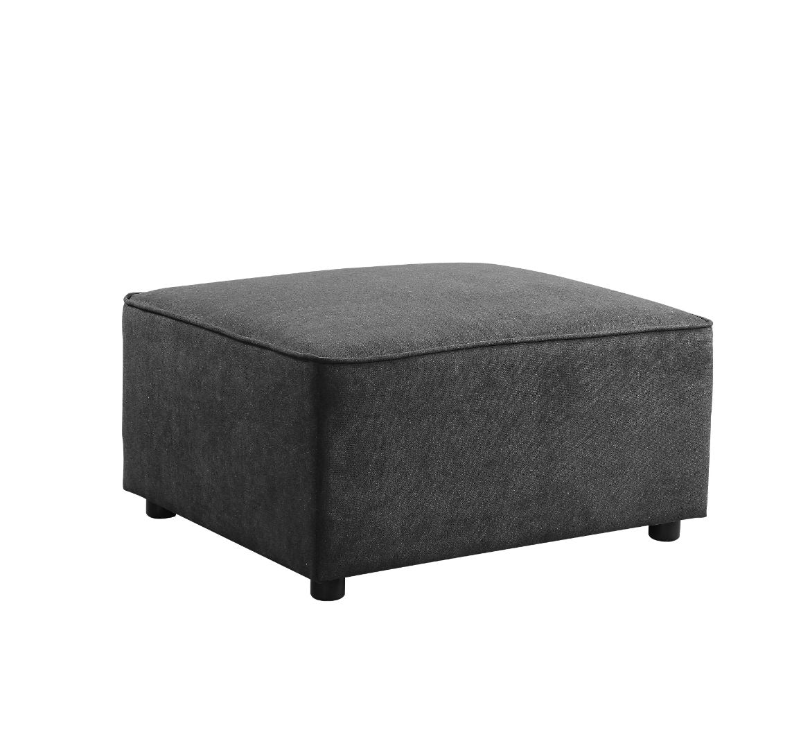 Silvester Ottoman - Gray Fabric