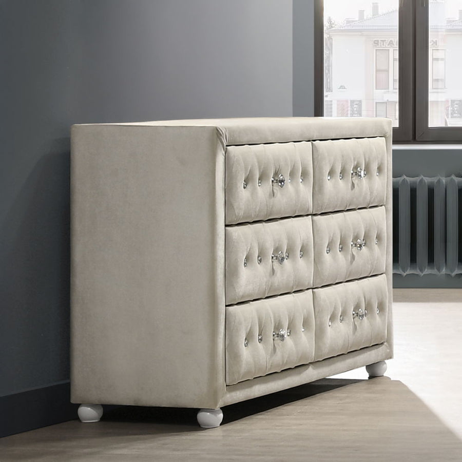 ACME Furniture Reggie Dresser Beige Fabric