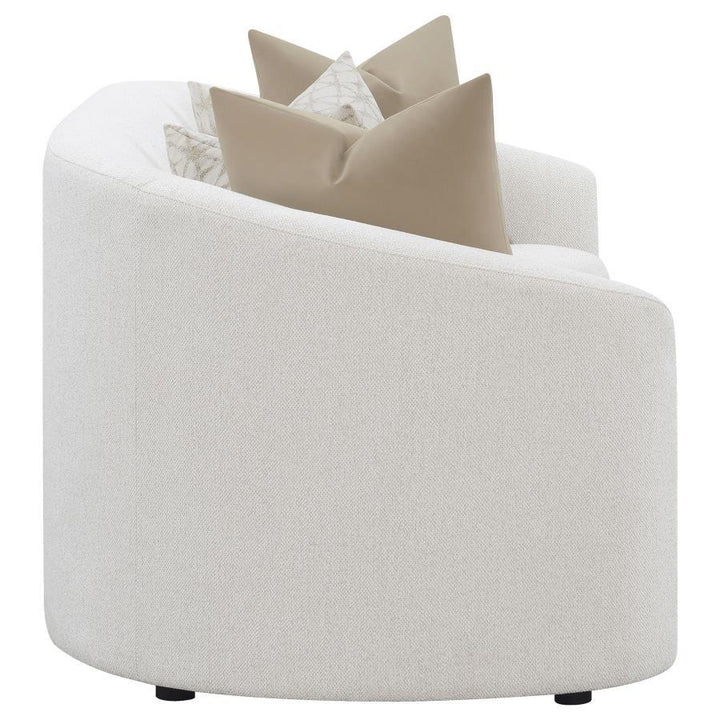Rainn - 2 Piece Boucle Upholstered Sloped Arm Sofa Set - Latte