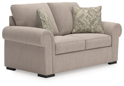 Sararose Loveseat - Beige - Beige