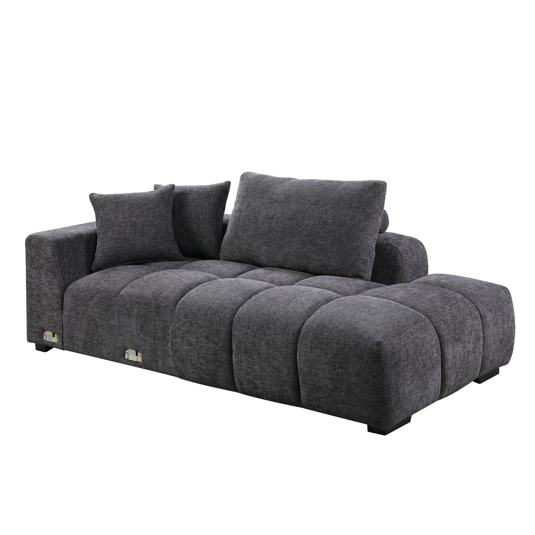 Chosen - Sectional Sofa With Toss Pillows With 2 Chaises - Gray