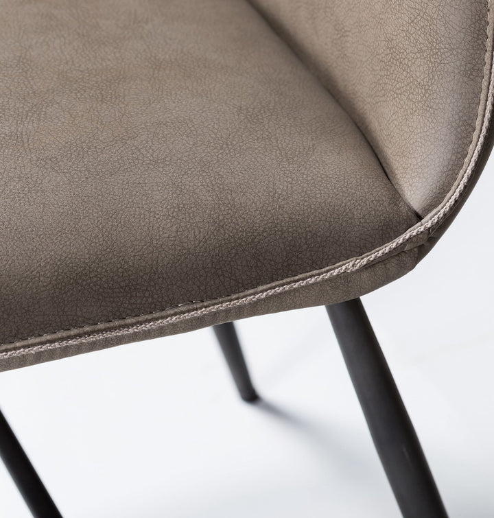 Modus Furniture 9Lk266K Kara Scoop Style Modern Dining Chair In Latte