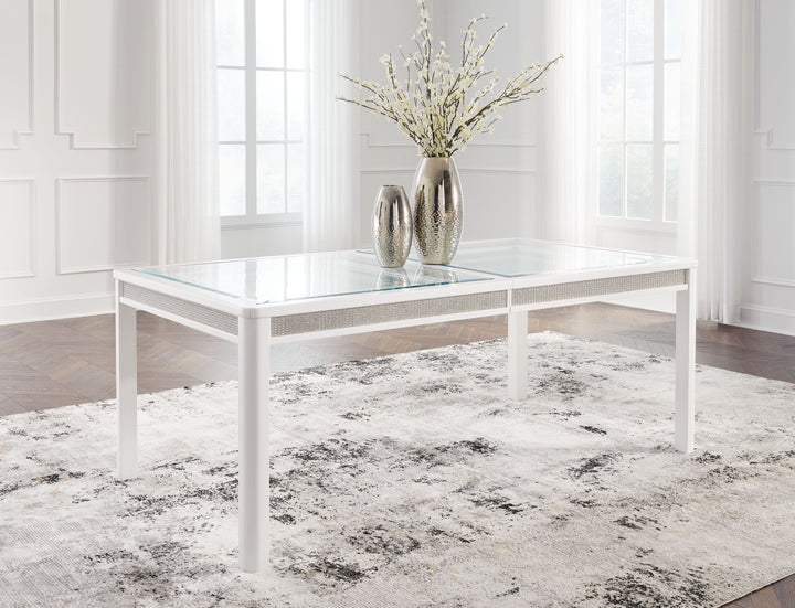 Chalanna - Rectangular Dining Room Extension Table - White