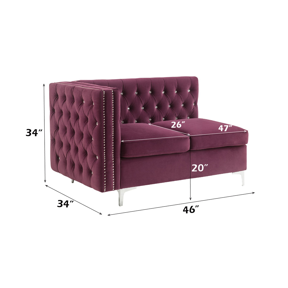 Jaszira Modular - Armless Loveseat with 2 Pillows