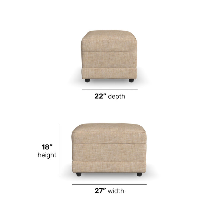 Aggie Fabric Ottoman