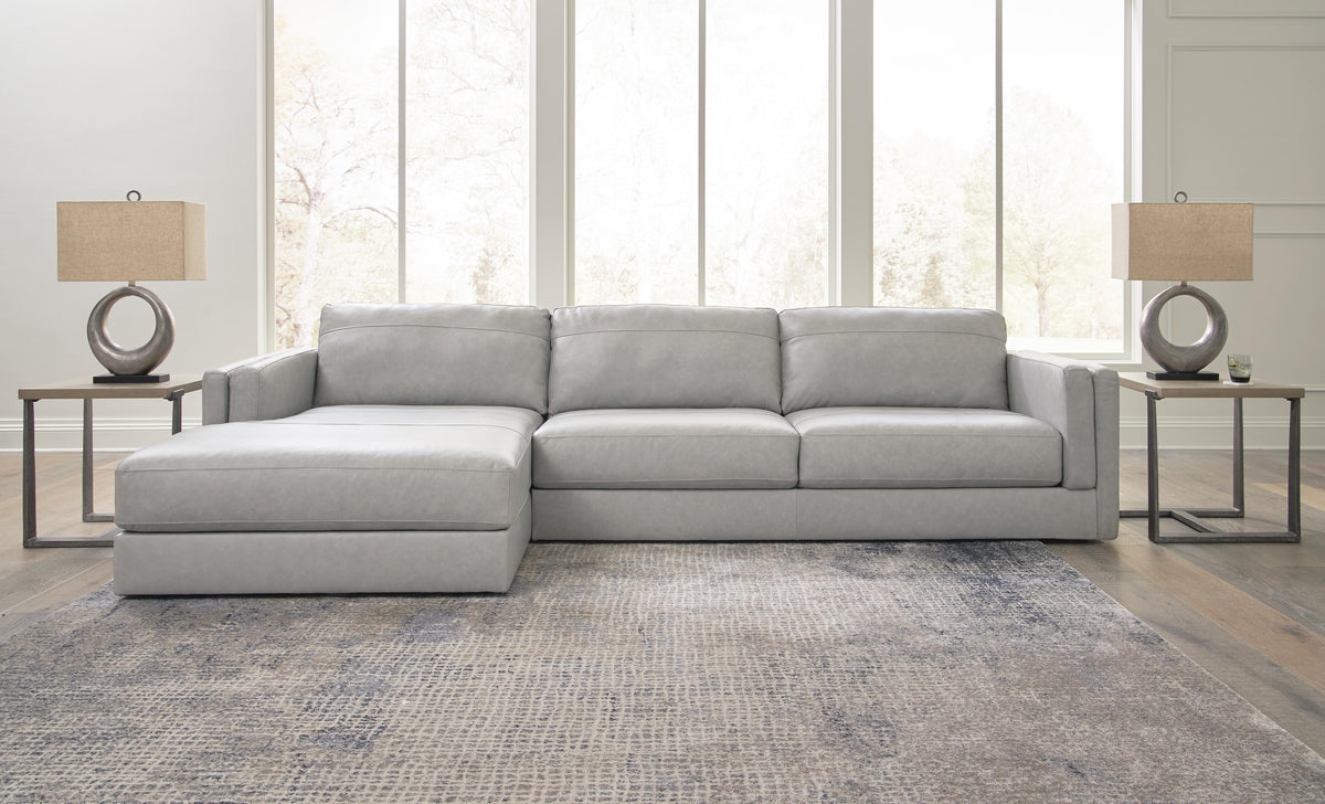 Amiata 2-Piece Sectional with Chaise - Glacier (2)