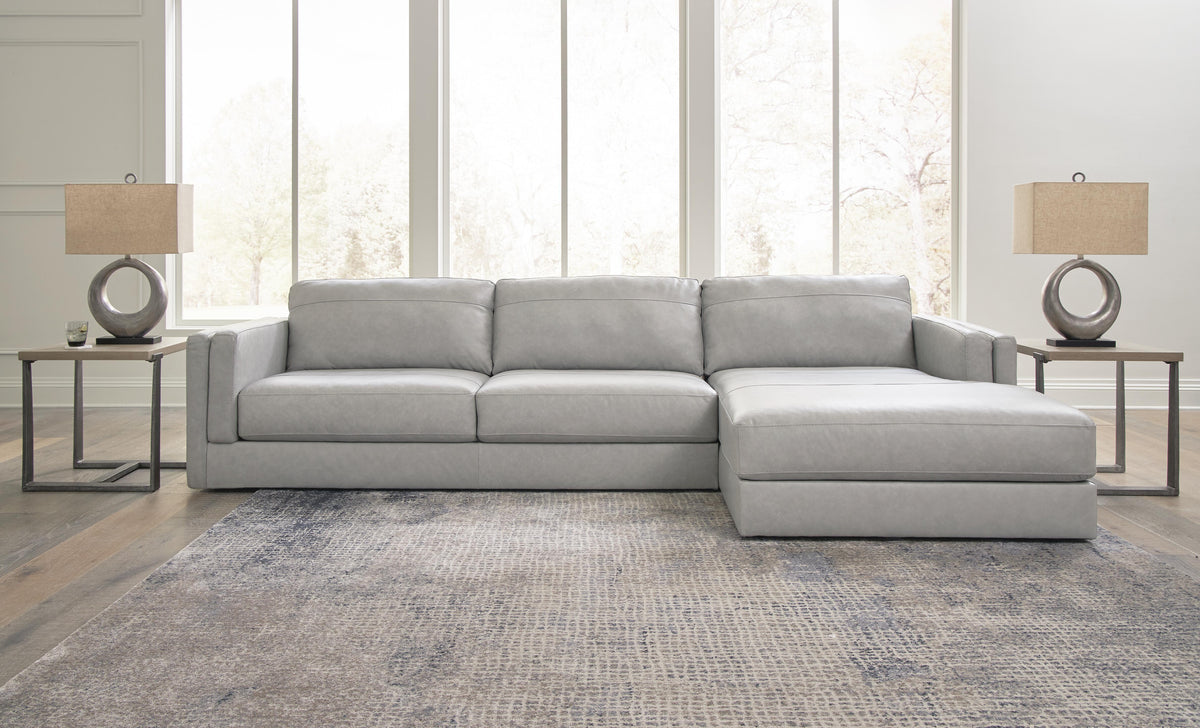 Amiata 2-Piece Sectional with Chaise - Glacier (2)