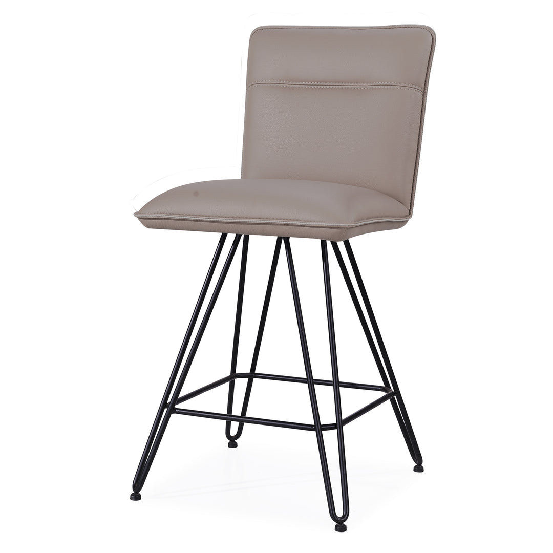 Modus Furniture 9Le270D Demi Hairpin Leg Swivel Counter Stool In Taupe