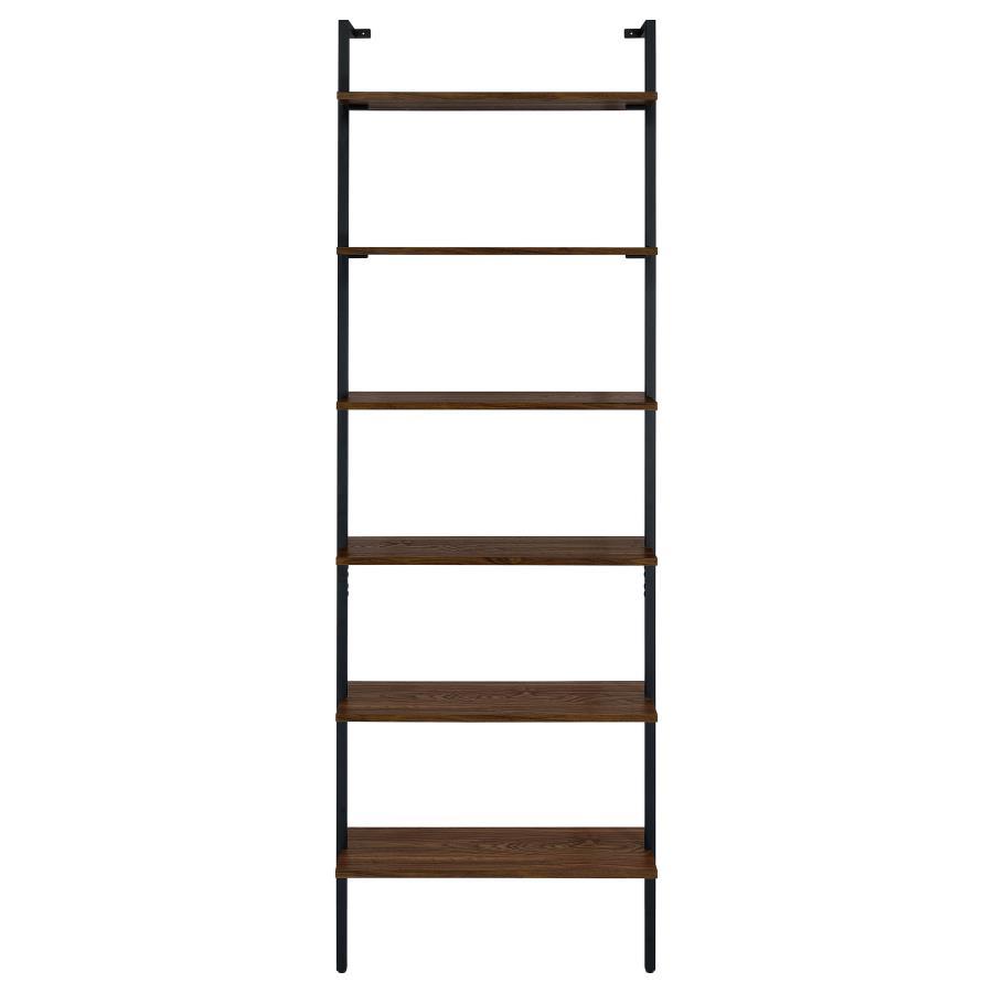 Owens - 6-Shelf Wall Bookshelf - Walnut