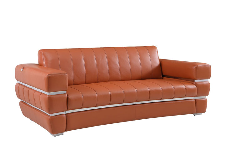 DivanItalia 904 Sofa in Top-Grain Italian Leather - Camel