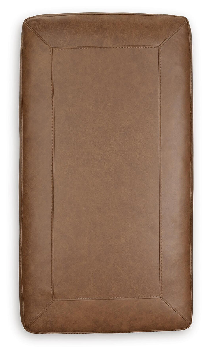 Carianna Oversized Chair and Ottoman - Caramel (5)