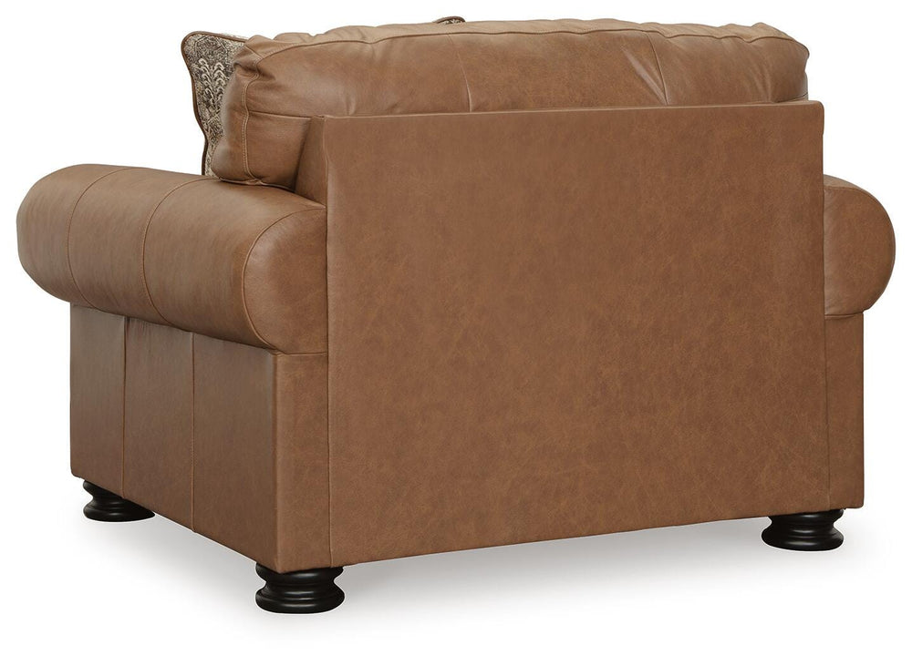 Carianna Oversized Chair and Ottoman - Caramel (8)