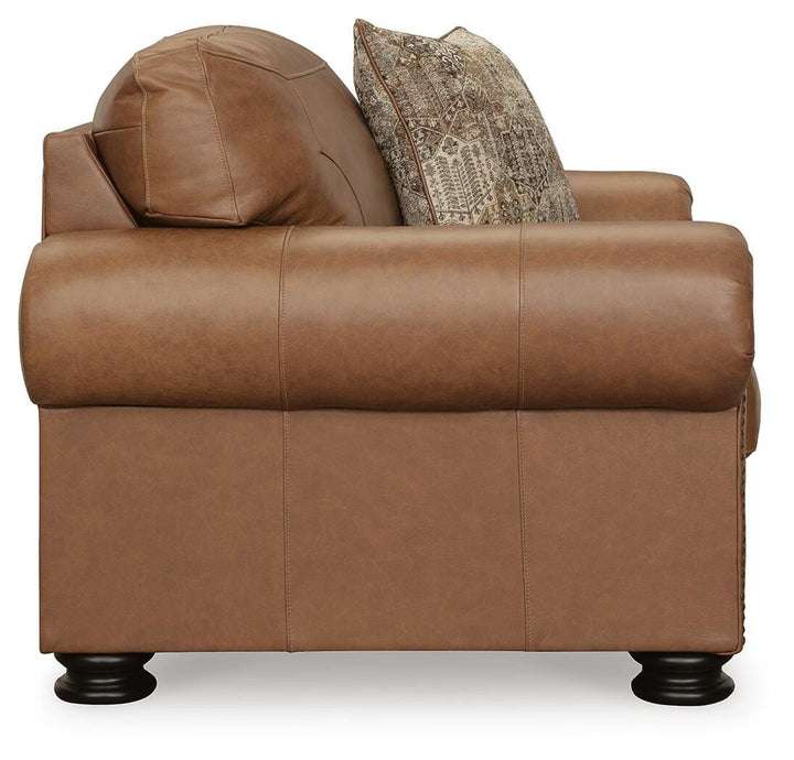 Carianna Oversized Chair and Ottoman - Caramel (9)