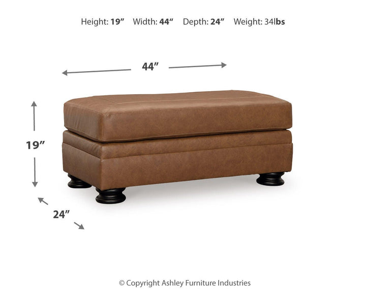 Carianna Oversized Chair and Ottoman - Caramel (10)
