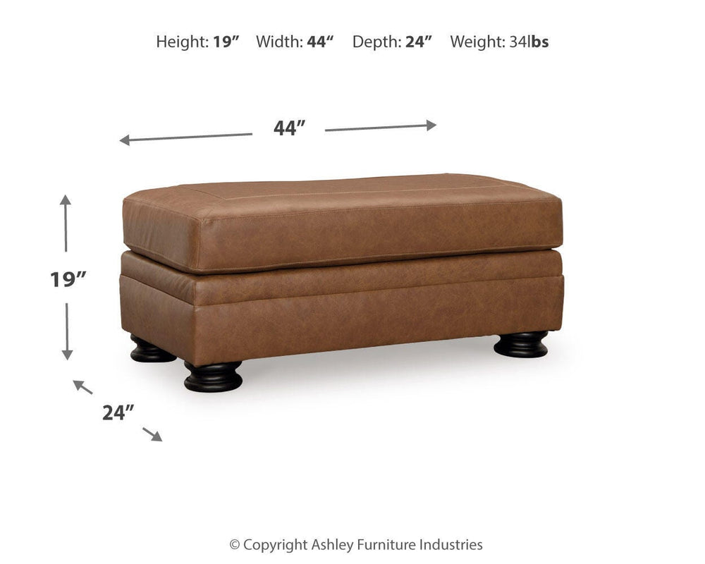 Carianna Oversized Chair and Ottoman - Caramel (10)