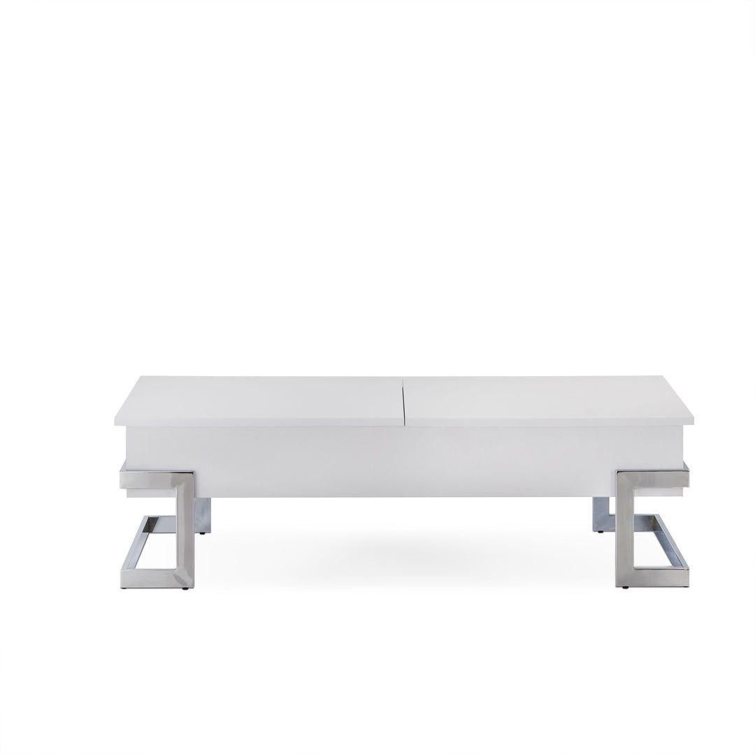 Calmam - High Gloss Coffee Table With Lift Top - White