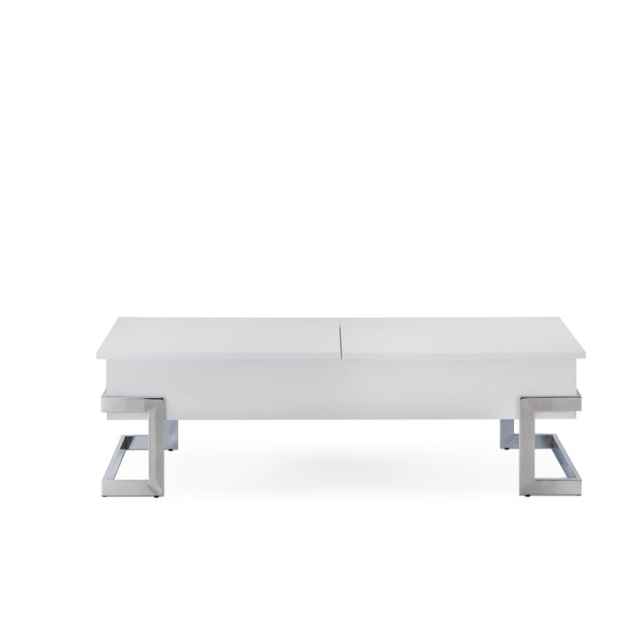 Calmam - High Gloss Coffee Table With Lift Top - White