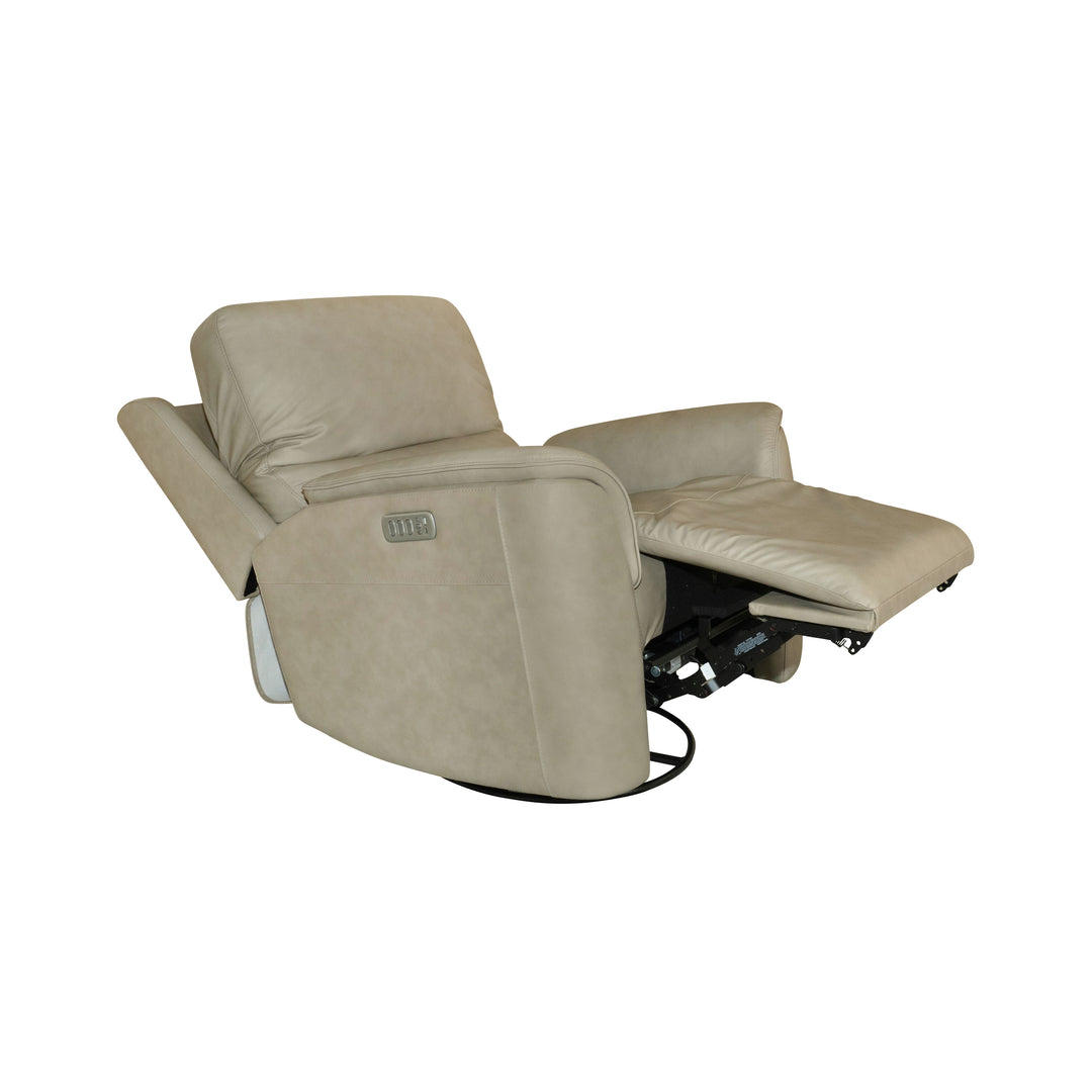 Flexsteel 1041-53P5-94680 Henry  Power Swivel Gliding Recliner With Power Headrest, Lumbar, Heat & Massage  Beige