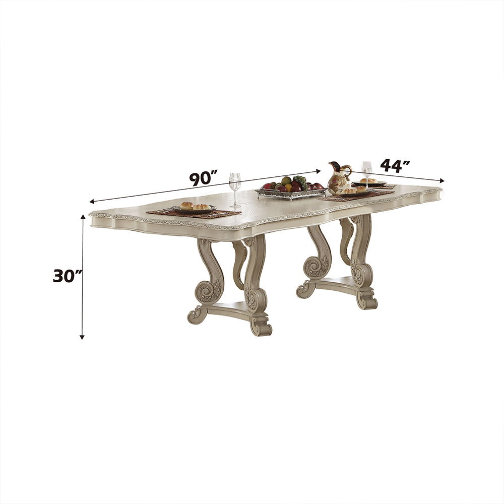 Ragenardus - Dining Table With Leaf - Antique White