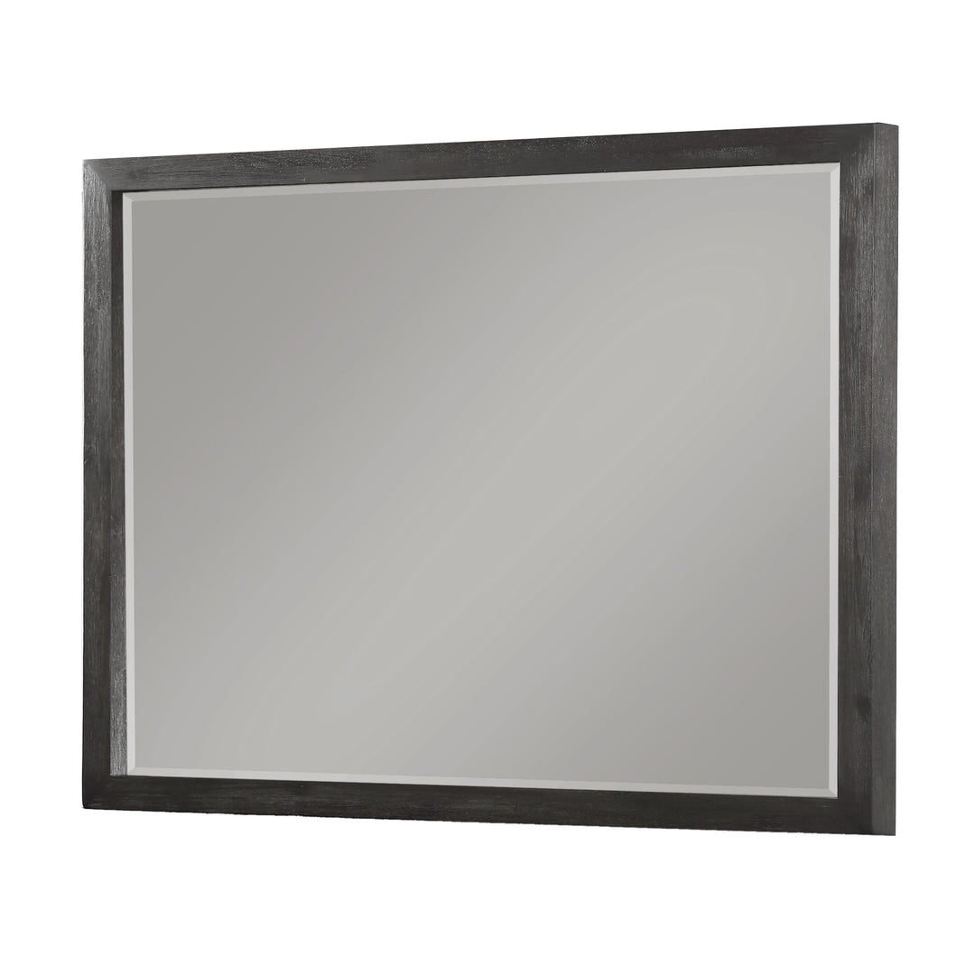 Modus Furniture Azu583 Oxford Mirror In Basalt Grey