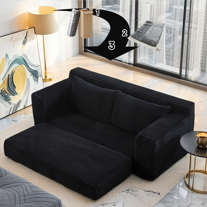 convertible-sofa-sleeper-with-memory-foam-steel-frame-corduroy-fabric