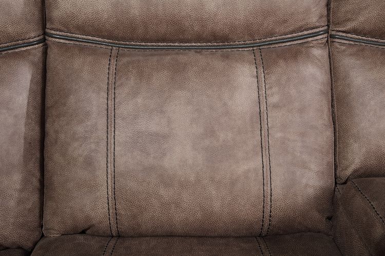 Dollum - Motion Sectional Sofa - Two Tone Chocolate Velvet