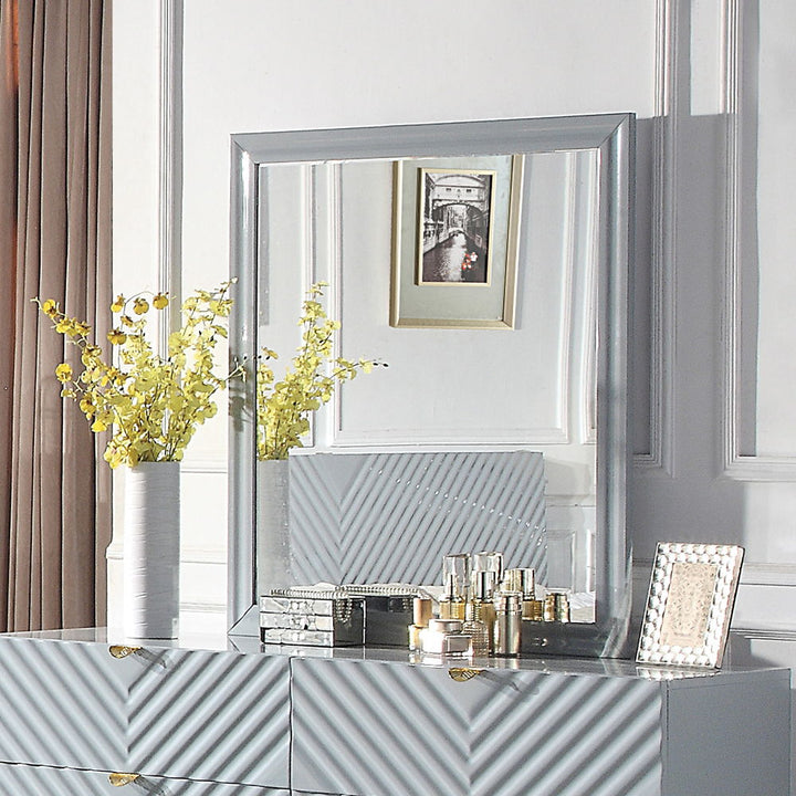 Gaines - Mirror - Gray High Gloss