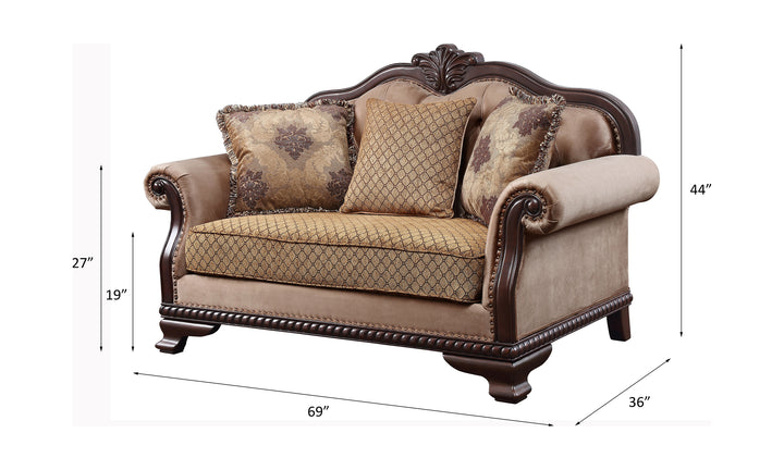 Chateau De Ville Loveseat with 3 Pillows(Same Lv01589)