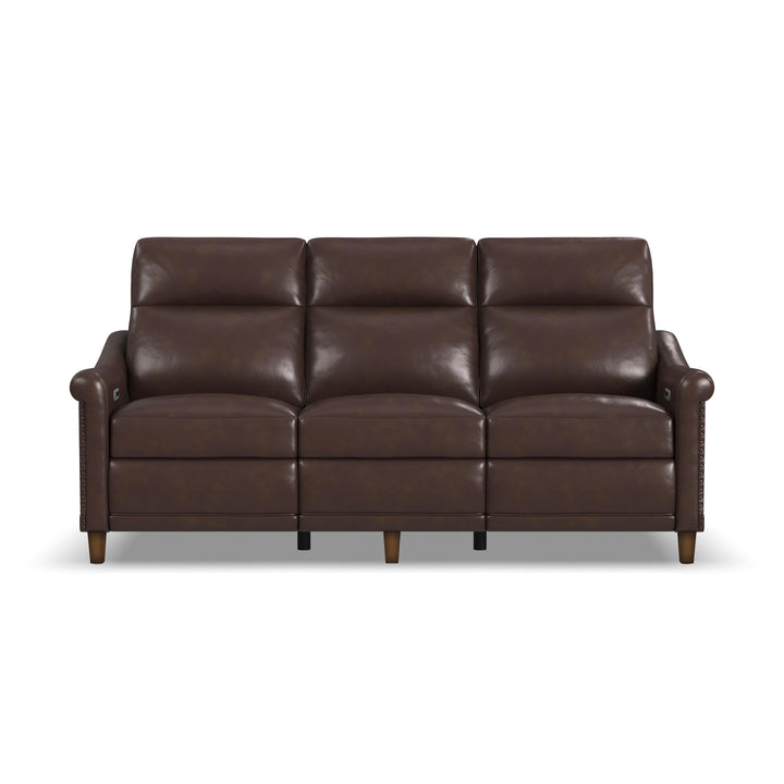 Elizabeth Power Reclining Sofa With Power Headrest Brunette