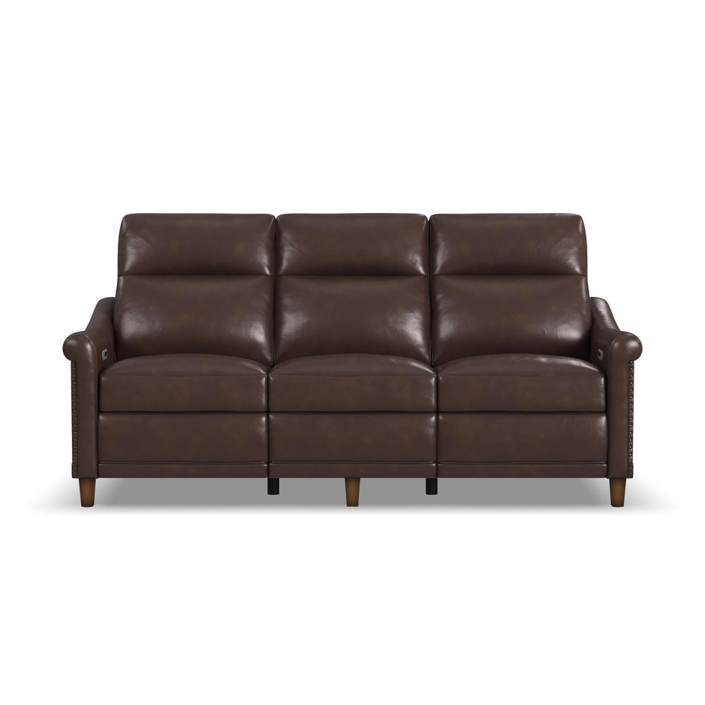 Elizabeth Leather Power Recliner with Power Headrest in Brunette