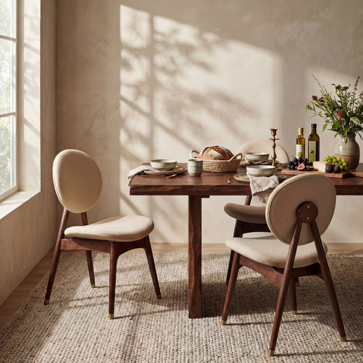 Nomi Upholstered Dining Chair – Beige (Set of 2)