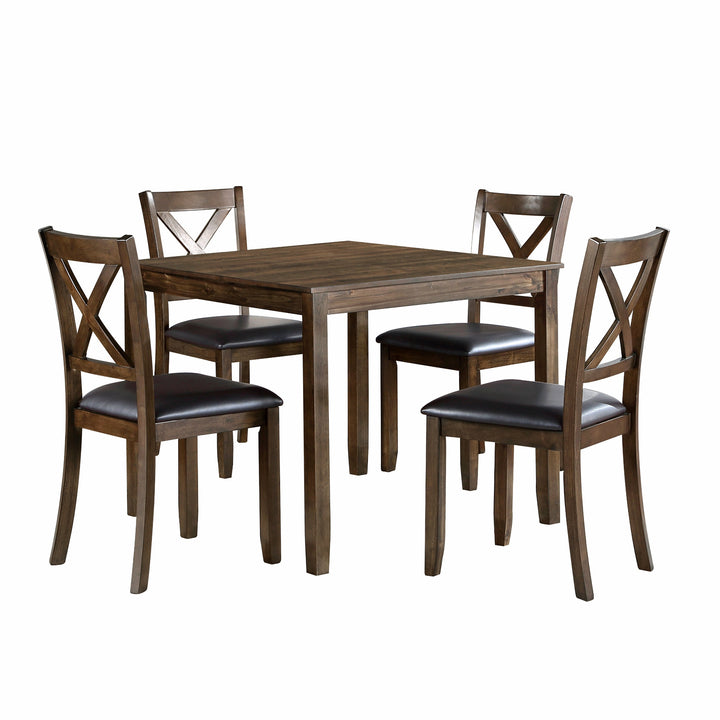 Hazel Brown 5-Piece Pack Dinette Set