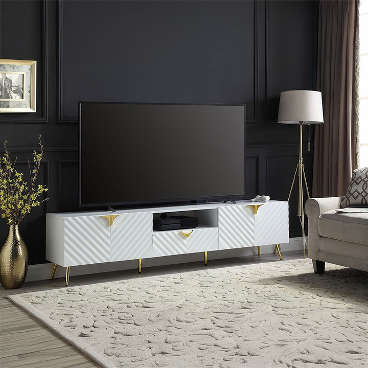 Gaines - TV Stand - White High Gloss