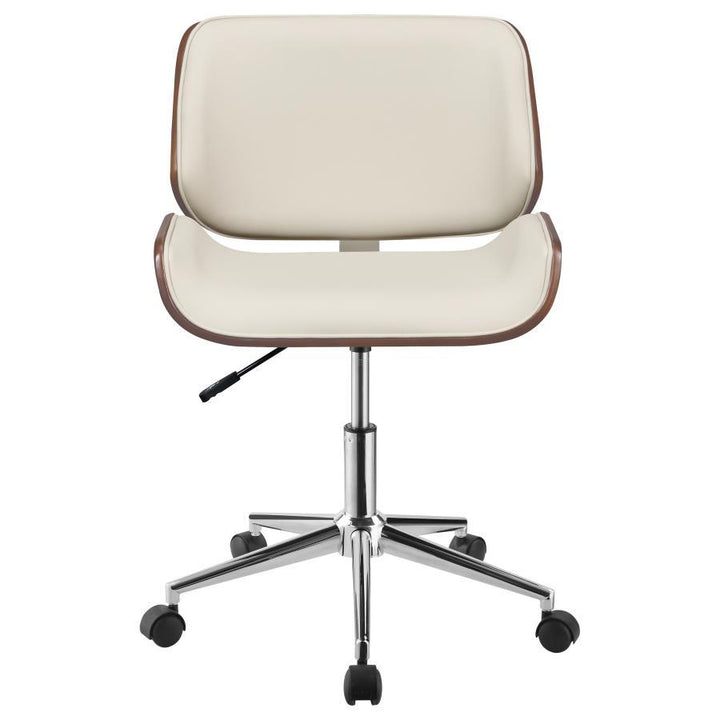 Addington - Upholstered Adjustable Office Desk Chair - Ecru