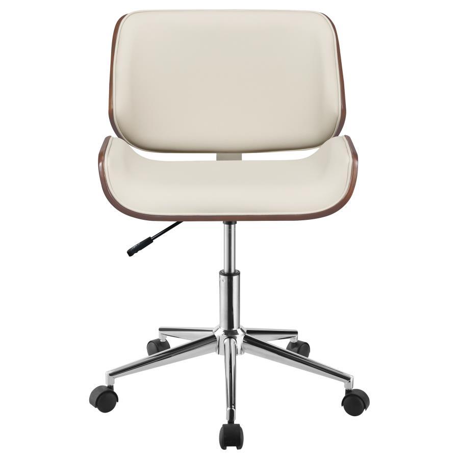 Addington - Upholstered Adjustable Office Desk Chair - Ecru