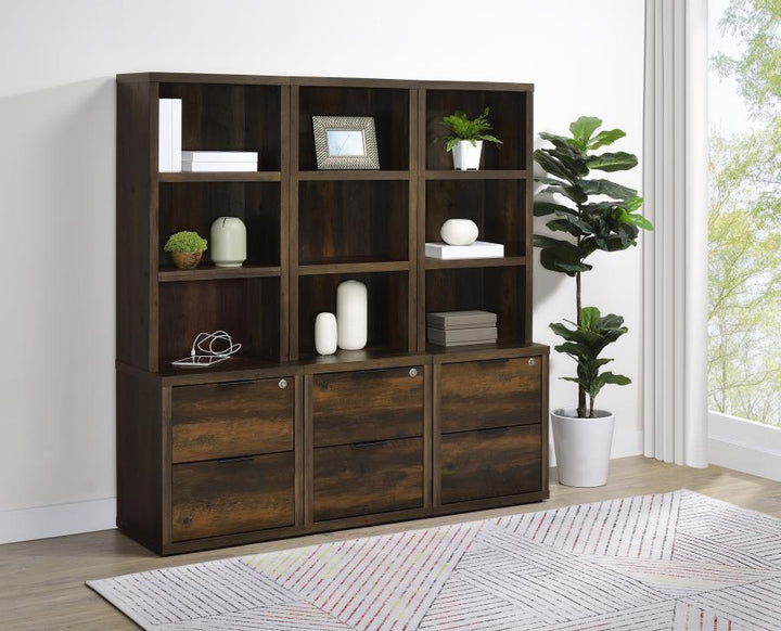 Coaster Furniture Westpark - 3 Piece Wall Unit Bookcase Set With USB - Dark Pine