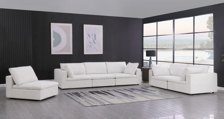 DivanItalia 1100 3-Piece Sofa Set – Top-Grain Italian Leather with Ottoman - Pearl