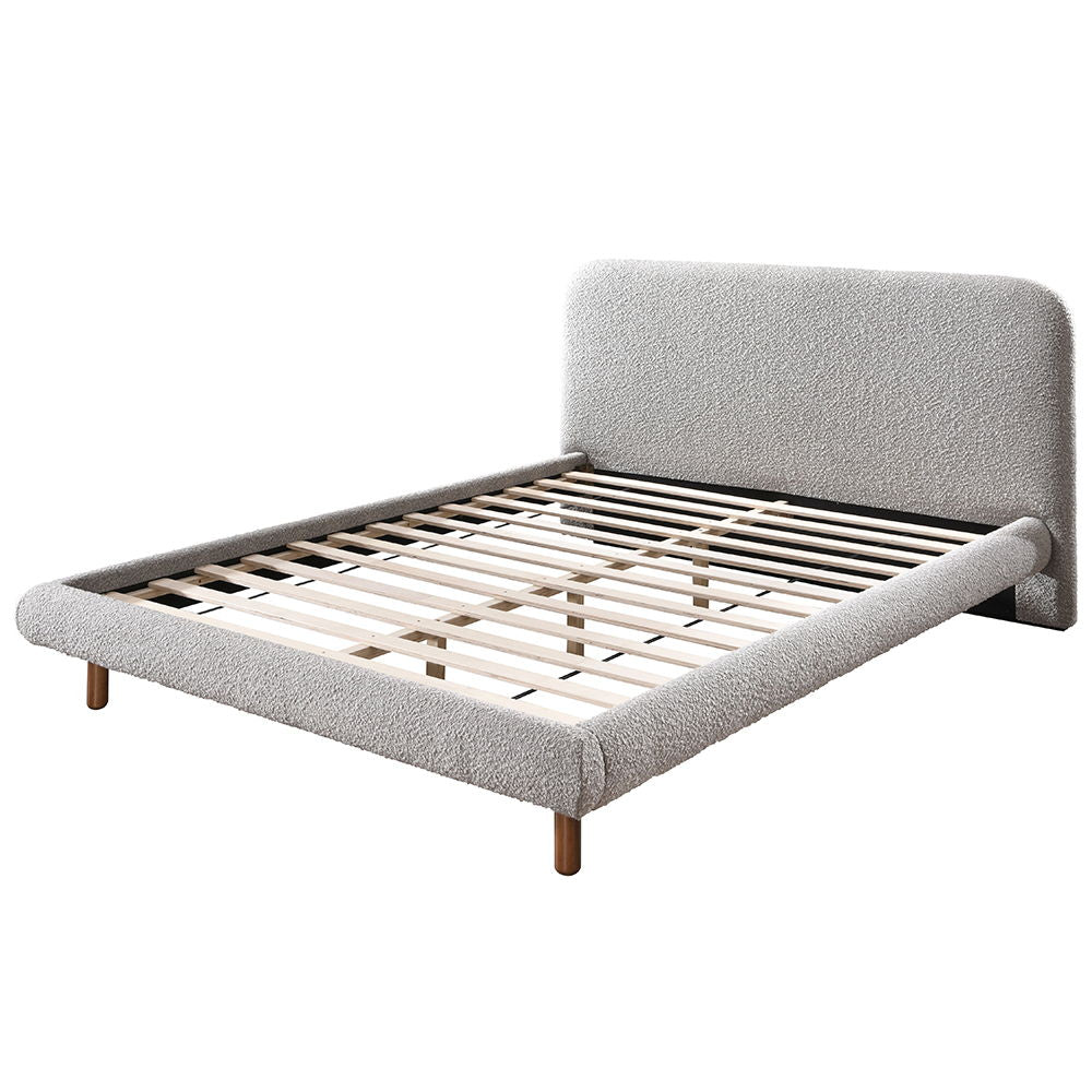 Cleo - Queen Bed - Gray Boucle