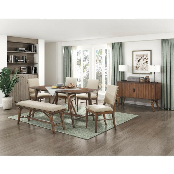 Homelegance Mid-Century Modern Walnut Dining Table at   Contempo Furniture  Contempo Furniture Mid-Century Modern Walnut Dining Table Homelegance.