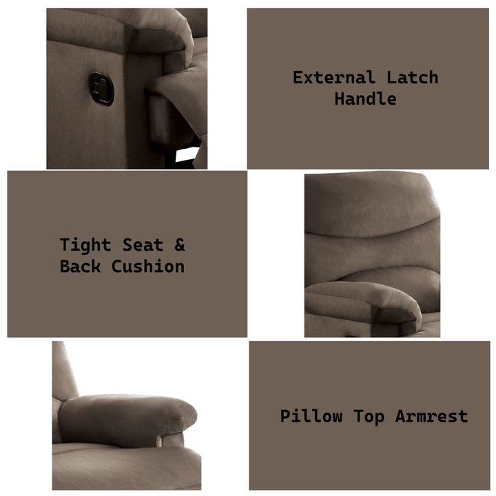 Arcadia - Motion Recliner - Light Brown Woven Fabric