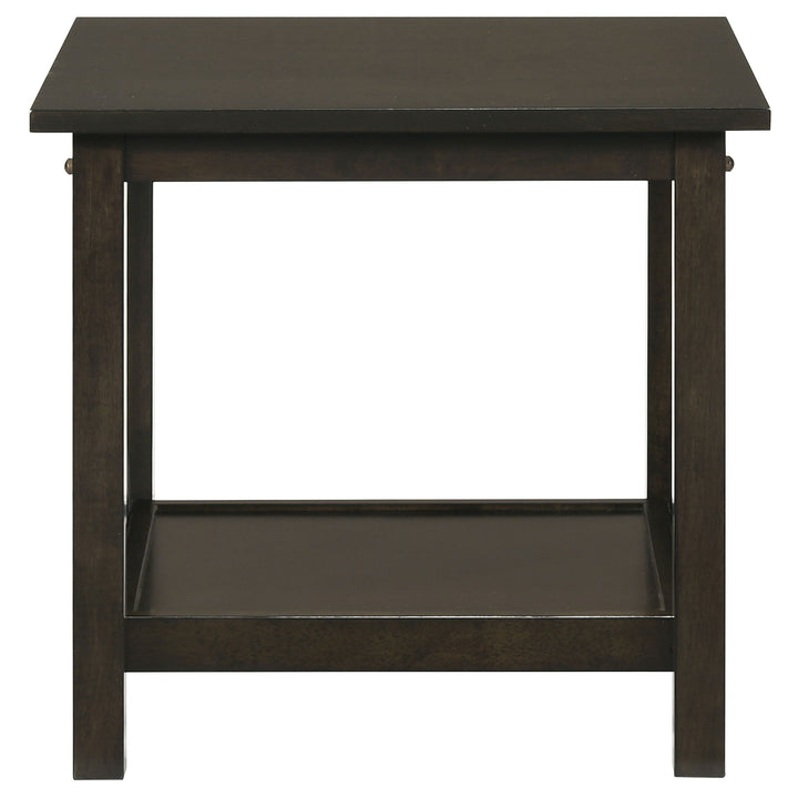 Rachelle - 3 Piece Rectangular Coffee Table Set - Deep Merlot