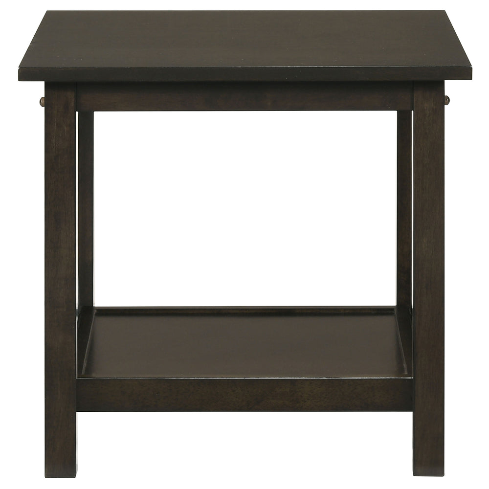 Rachelle - 3 Piece Rectangular Coffee Table Set - Deep Merlot