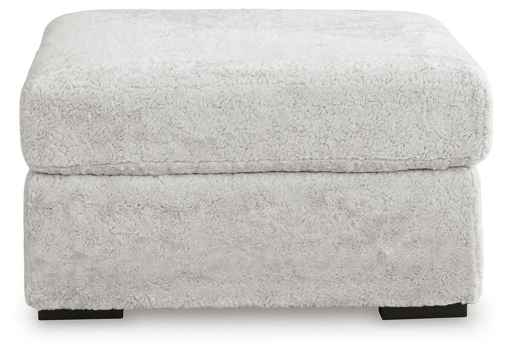 Cuddle Plush Oversized Accent Ottoman - White (3)