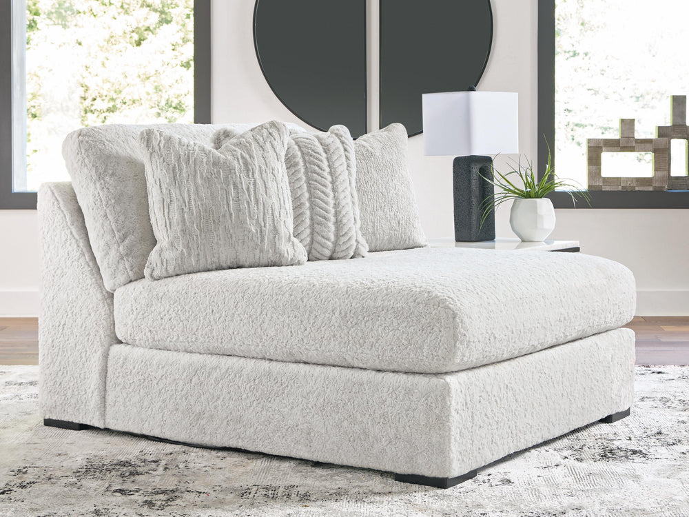 Cuddle Plush Oversized Armless Chaise - White (2)